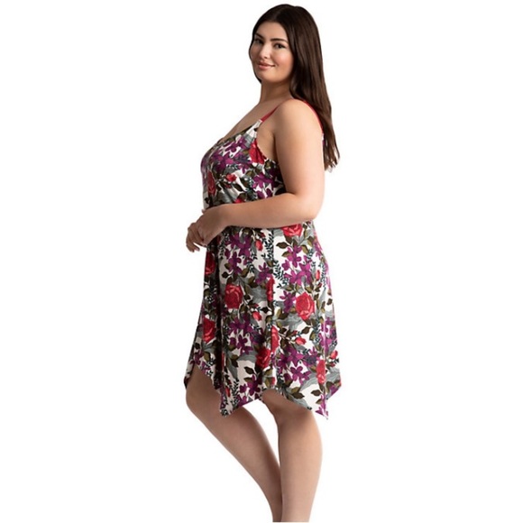 NWT Lilac + London chemise sundress 1X 18W 20W plus size lightweight floral - Picture 2 of 4